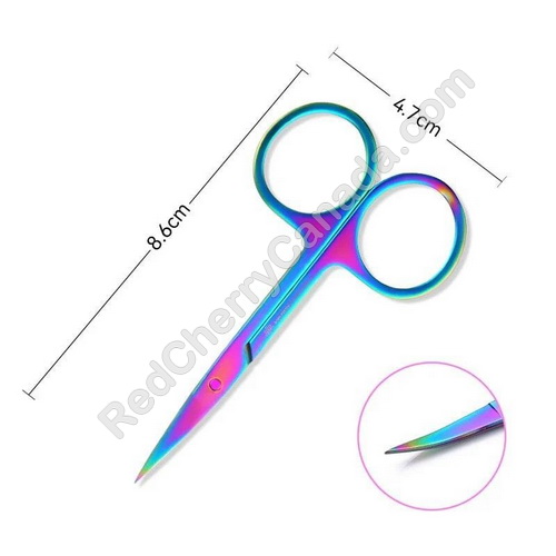 red cherry lashes BP Rainbow Curved Scissor Single