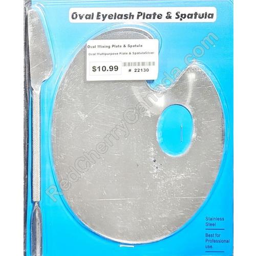 red cherry lashes Oval Mixing Plate & Spatula