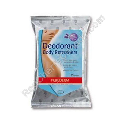 red cherry lashes PUREDERM Deodorant Wipes 15/Pack