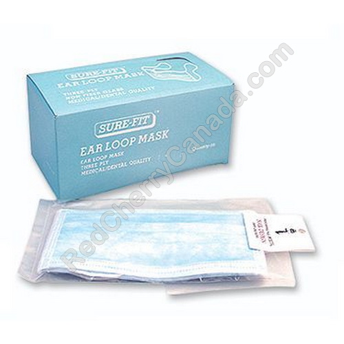 red cherry lashes Sure Fit Earloop Face Mask BLUE 50pcs/Box