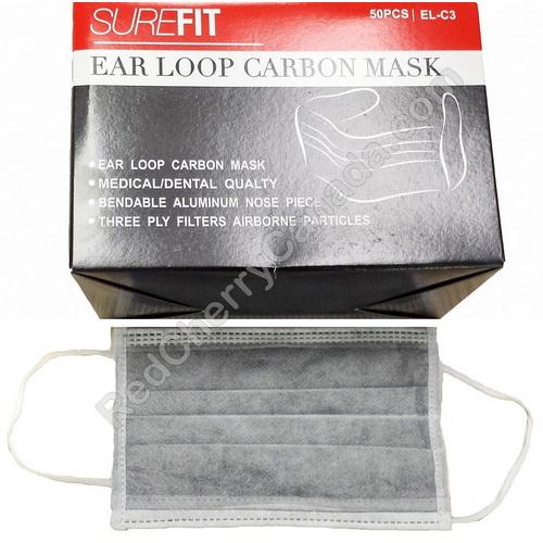 red cherry lashes SureFit Earloop Carbon Mask 50/box