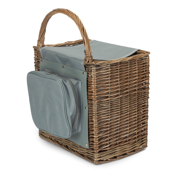 Red Hamper 2 Person Chiller Wicker Beach Picnic Basket