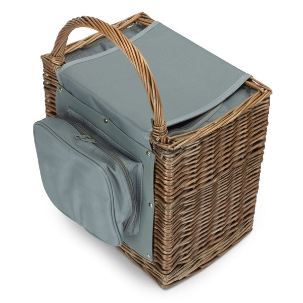 Red Hamper 2 Person Chiller Wicker Beach Picnic Basket
