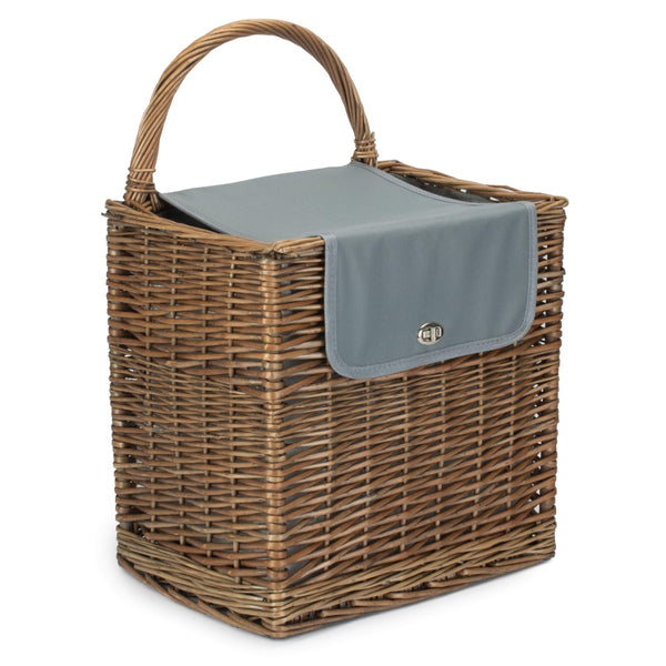 Red Hamper 2 Person Chiller Wicker Beach Picnic Basket