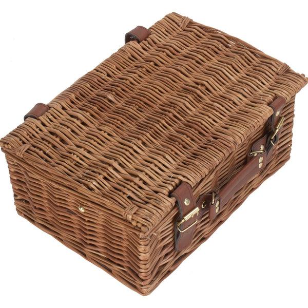 Red Hamper 2 Person Green Tweed Classic Picnic Basket