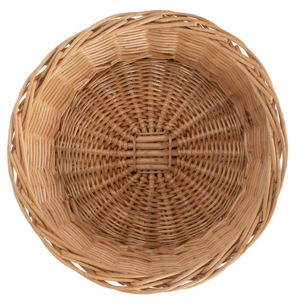 Red Hamper 24cm Round Buff Willow Tapered Wicker Tray