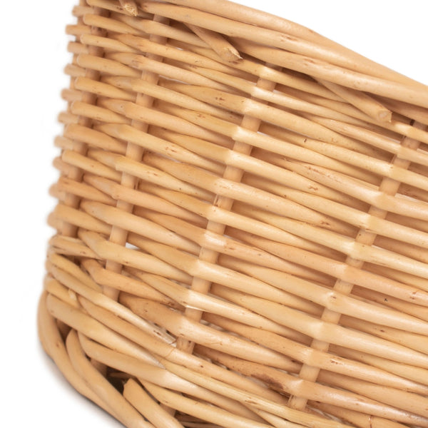 Red Hamper 24cm Round Buff Willow Tapered Wicker Tray