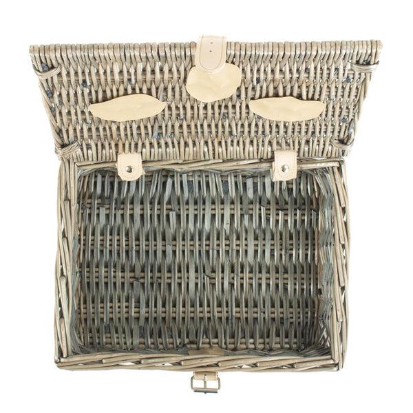 red hamper 30cm Antique Wash Split Willow Wicker Picnic Basket
