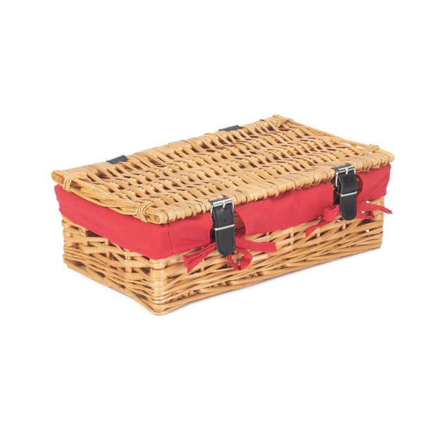 red hamper 34cm Split Willow Wicker Packaging Basket