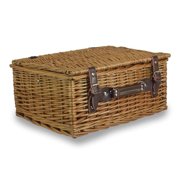 Red Hamper 36cm Double Steamed Willow Wicker Picnic Basket