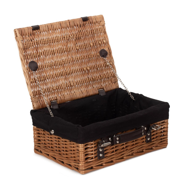 Red Hamper 36cm Double Steamed Willow Wicker Picnic Basket