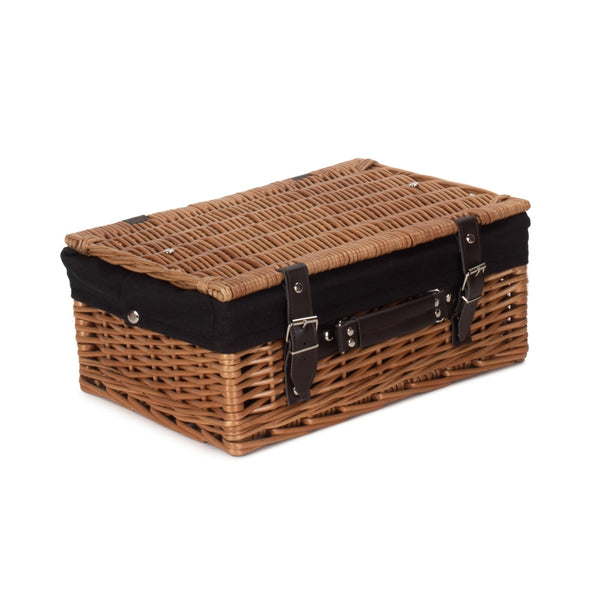 Red Hamper 36cm Double Steamed Willow Wicker Picnic Basket