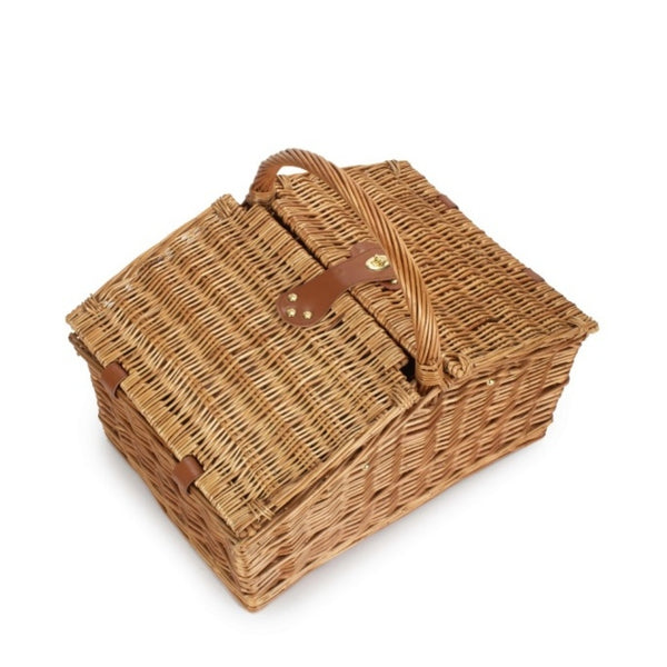 Red Hamper 4 Person Ravenstor Double Lidded Fitted Wicker Picnic Basket