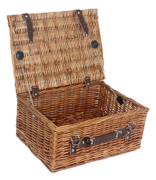Red Hamper 40cm Double Steamed Wicker Picnic Basket