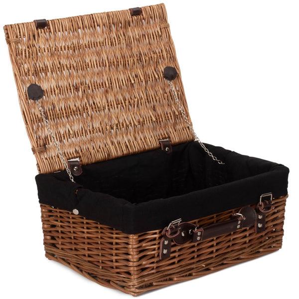 red hamper 40cm Double Steamed Wicker Picnic Basket