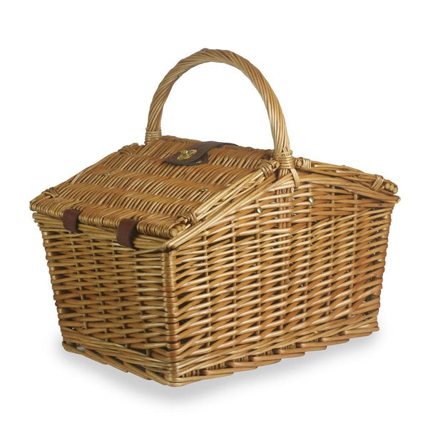 red hamper 40cm Slope-Sided Light Steamed Wicker Picnic Basket