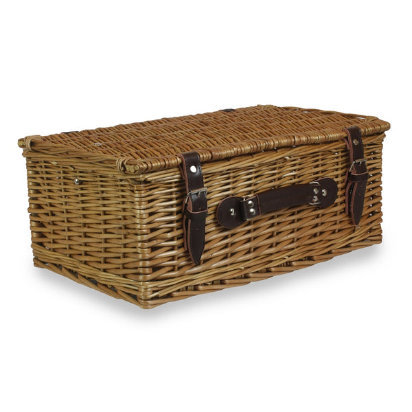 red hamper 46cm Double Steamed Willow Wicker Picnic Basket