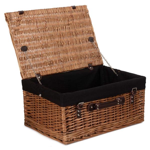 red hamper 51cm Double Steamed Willow Wicker Picnic Basket