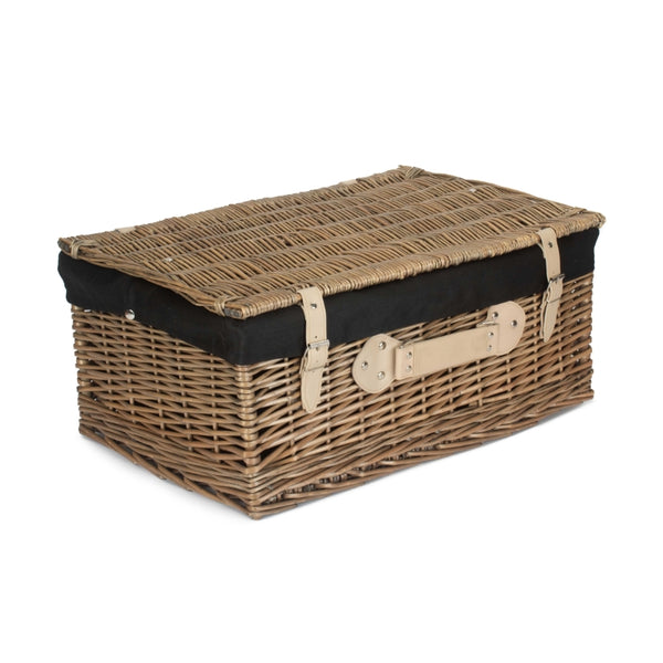 Red Hamper 56cm Antique Wash Willow Picnic Wicker Basket