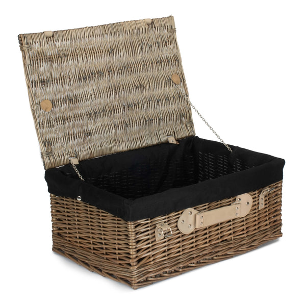 red hamper 56cm Antique Wash Willow Picnic Wicker Basket