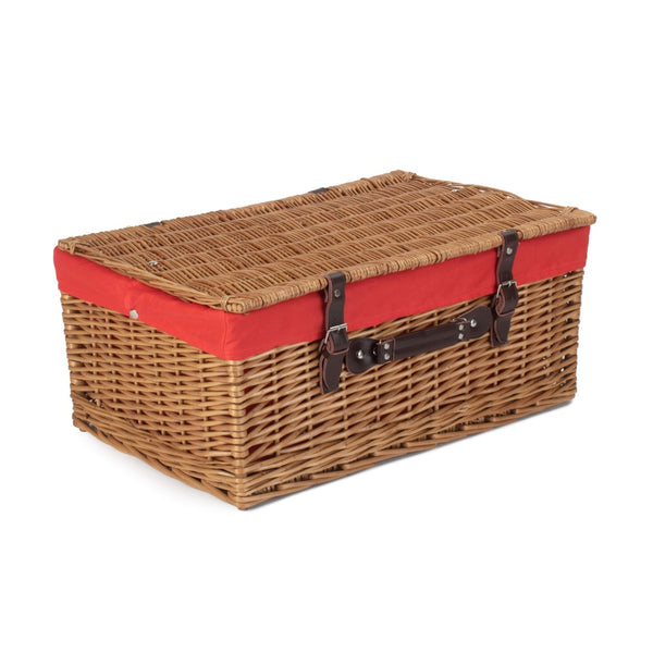 Red Hamper 56cm Double Steamed Wicker Picnic Basket