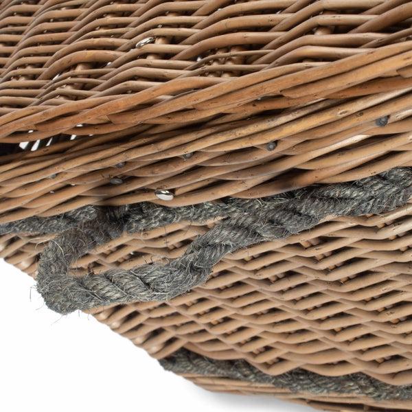Red Hamper 72cm Antique Wash Rope Handled Picnic Basket