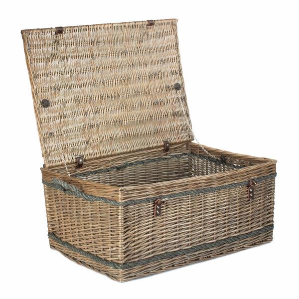 red hamper 72cm Antique Wash Rope Handled Picnic Basket