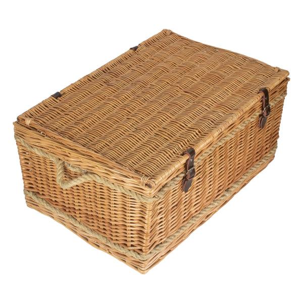 Red Hamper 72cm Rope Handled Trunk Wicker Picnic Basket