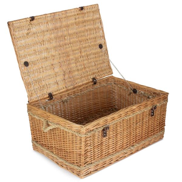 red hamper 72cm Rope Handled Trunk Wicker Picnic Basket