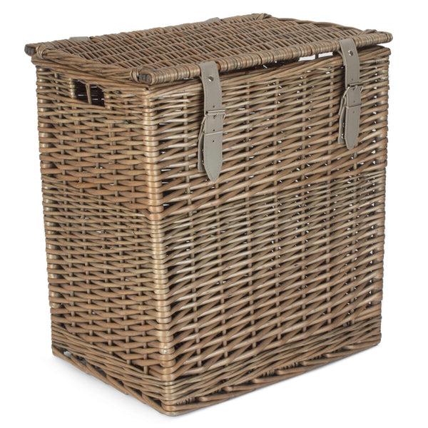 Red Hamper Antique Wash Vintner Storage Wicker Basket