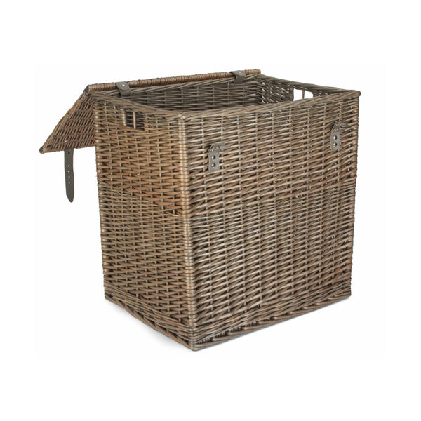 Red Hamper Antique Wash Vintner Storage Wicker Basket