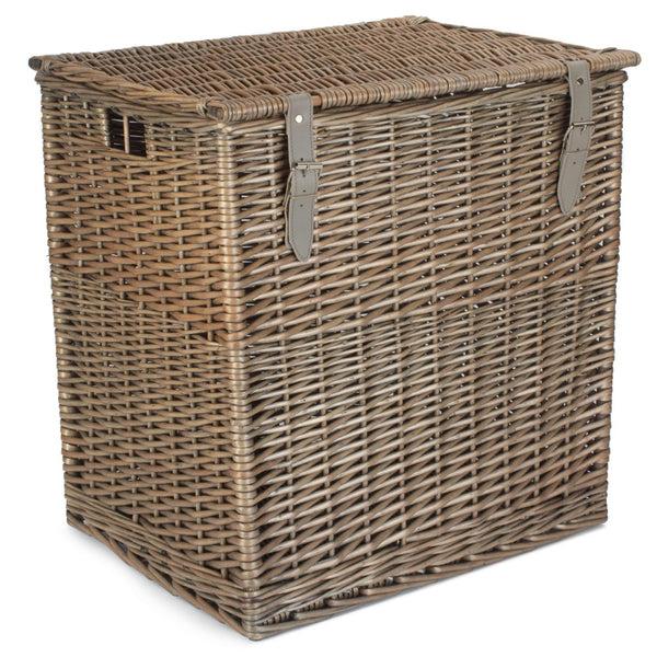 Red Hamper Antique Wash Vintner Storage Wicker Basket