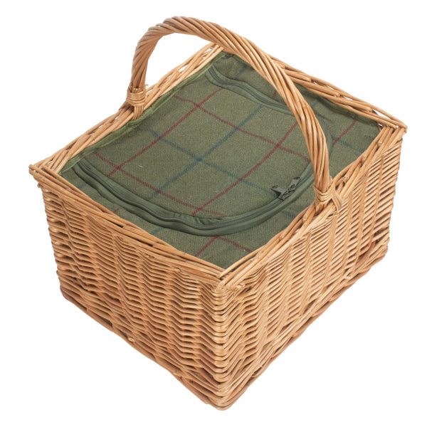 Red Hamper Antique Wash Wicker Butchers Cool Basket
