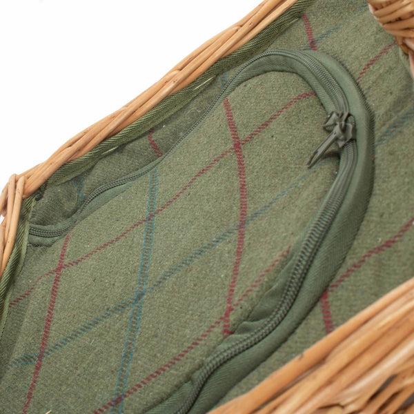 Red Hamper Antique Wash Wicker Butchers Cool Basket