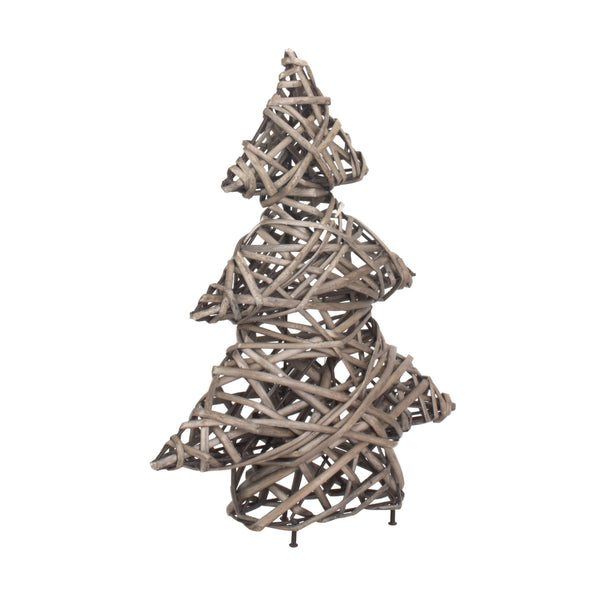 red hamper Antique Wash Wicker Christmas Tree Decoration