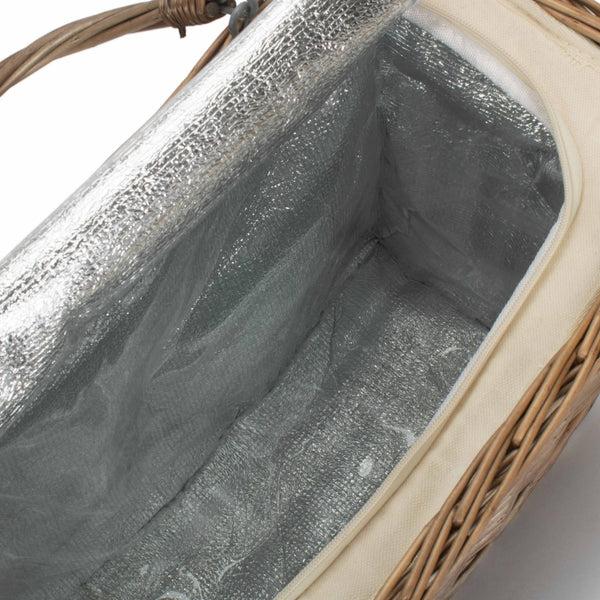 Red Hamper Antique Wash Wicker Insulated Cool Basket