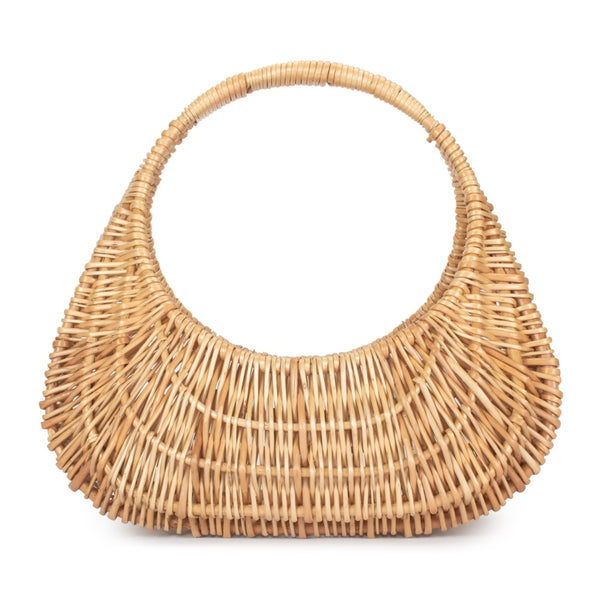 Red Hamper Buff Willow Gondola Wicker Shopping Basket