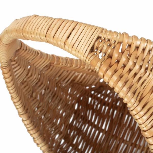 Red Hamper Buff Willow Gondola Wicker Shopping Basket