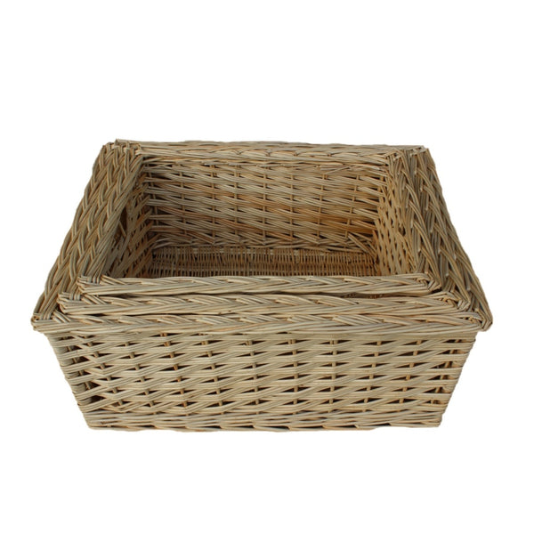 Red Hamper Buff Willow Kitchen Wicker Storage Basket