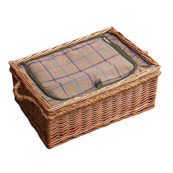 red hamper Cheltenham Wicker Picnic Basket with Fitted Cooler
