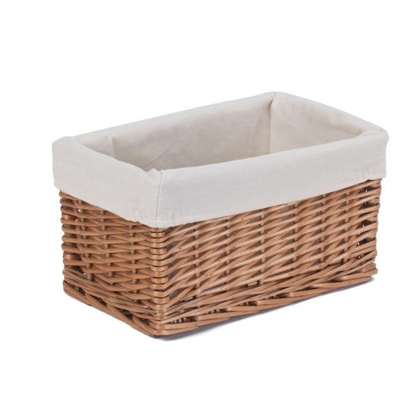 Red Hamper Cotton Lined Double Steamed Wicker Storage Basket