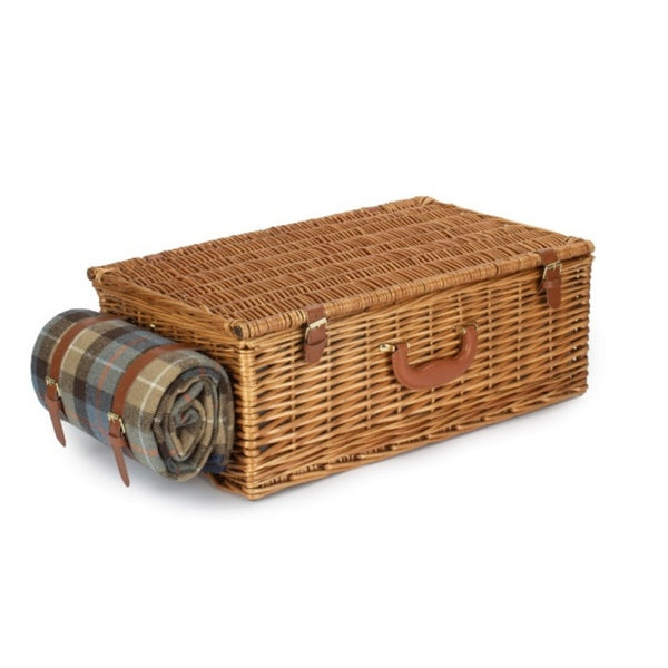 Red Hamper Deluxe 4 Person Ravenstor Fitted Wicker Picnic Basket