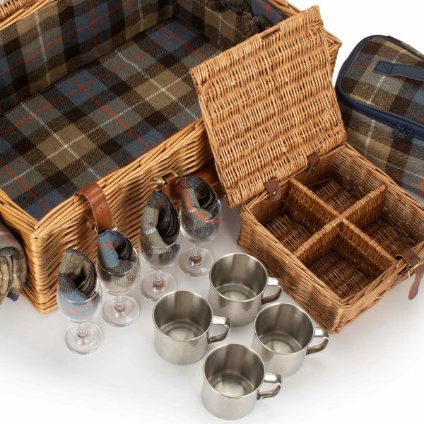 Red Hamper Deluxe 4 Person Ravenstor Fitted Wicker Picnic Basket