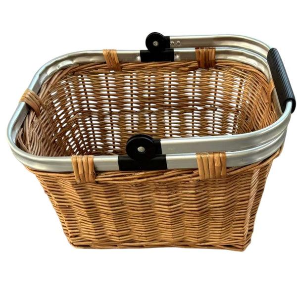Red Hamper Double Steamed Folding Aluminium Handle Shopping Basket