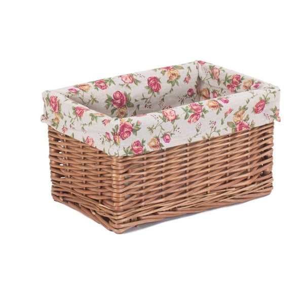 Red Hamper Double Steamed Garden Rose Wicker Storage Baskets