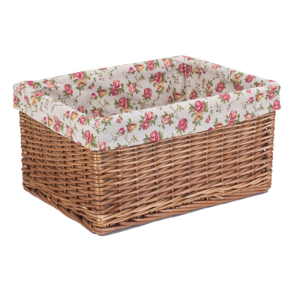 Red Hamper Double Steamed Garden Rose Wicker Storage Baskets