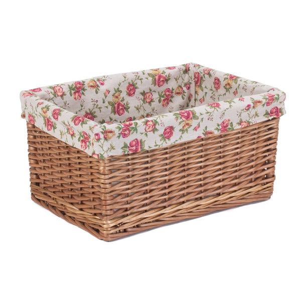 Red Hamper Double Steamed Garden Rose Wicker Storage Baskets