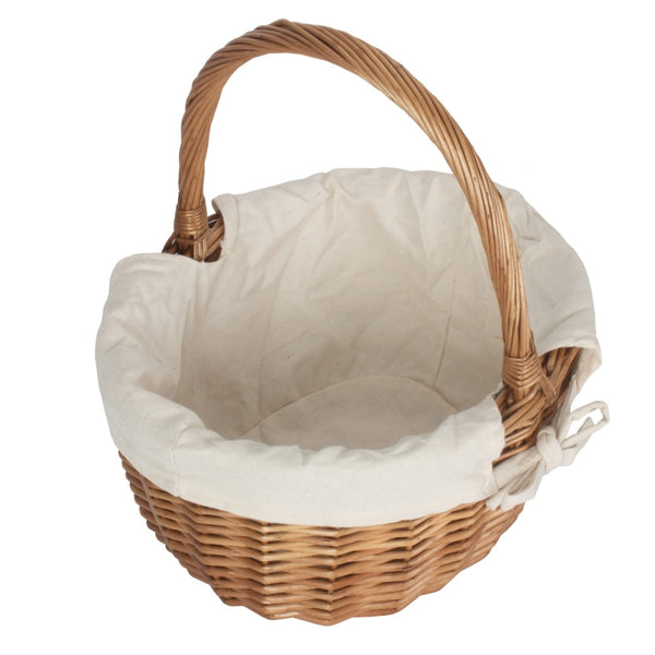Red Hamper Double Steamed Oval Wicker Shopping Basket