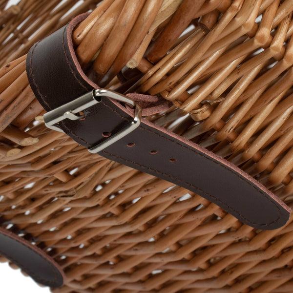 Red Hamper Front Fixing Heritage Oval Wicker Bicycle Basket