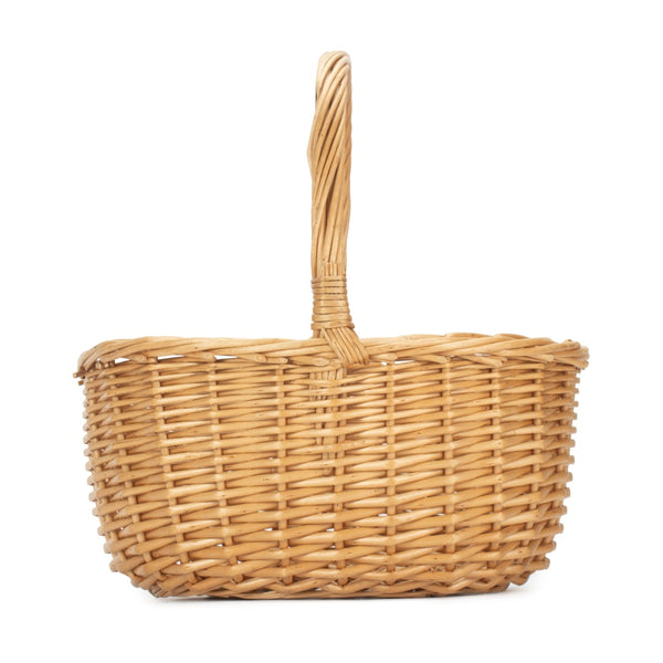 Red Hamper Full Buff Willow Childs Oval Wicker Shopping Basket